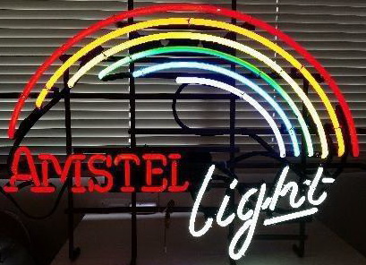 Amstel Light Rainbow Neon Sign